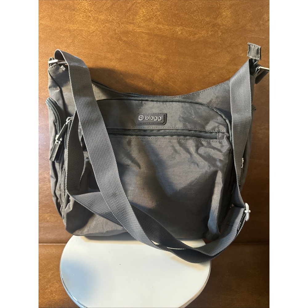 Biaggi Flexmates Convertible Crossbody | Lightweight RFID Blocking Hobo Grey